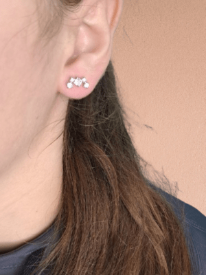 PENDIENTES BRILLO ROSA