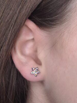 PENDIENTES ESTRELLA COLORIDA
