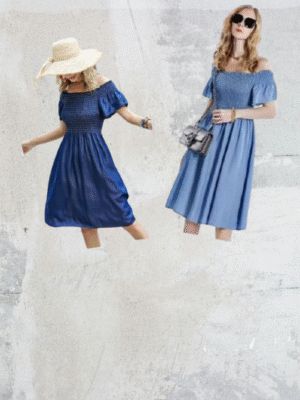 VESTIDO EFECTO VAQUERO